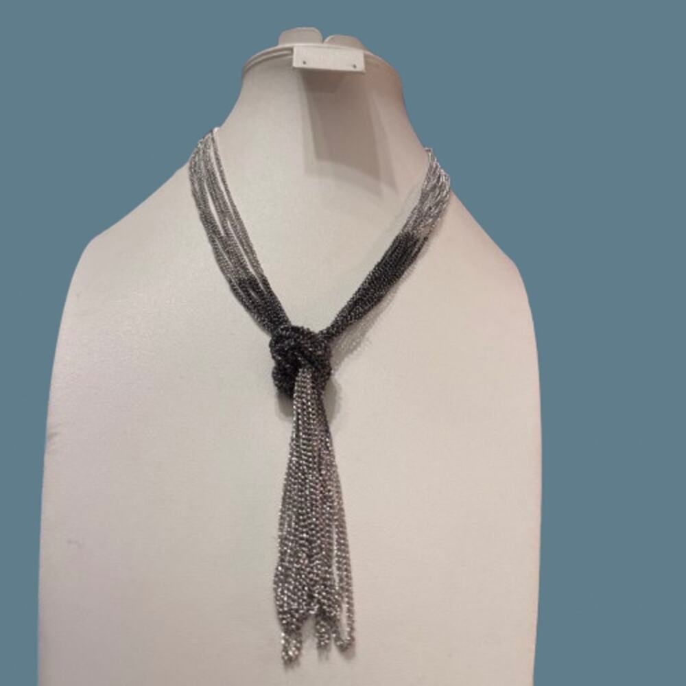 Premier Designs 8-strand Hematite & Rhodium Necklace